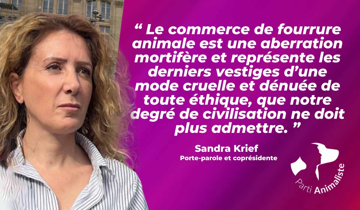 Le Parti animaliste interpelle les Galeries Lafayette lors d’une manifestation anti-fourrure