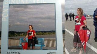 Inauguration du pont “Simone Veil” à Bordeaux”. “No Corrida” était présente ! 