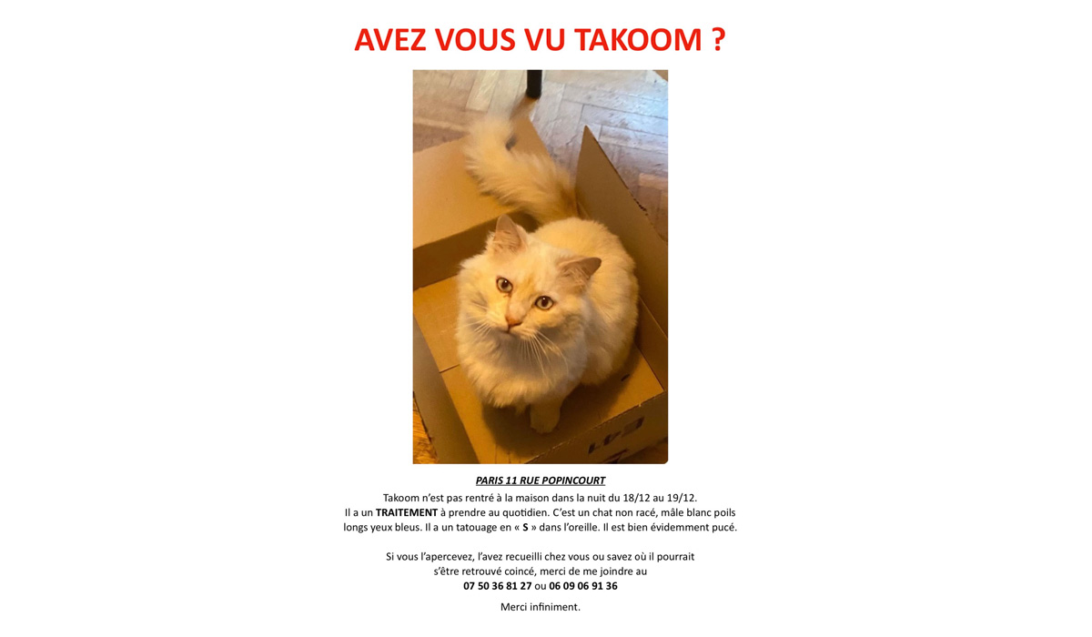 Avez-vous vu Takoom ?