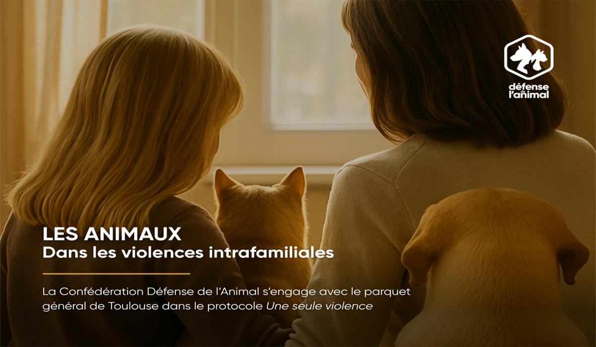 La Confédération Nationale Défense de l’Animal et le parquet général de Toulouse s’unissent pour protéger les animaux du foyer et leurs maîtres victimes de violences intrafamiliales