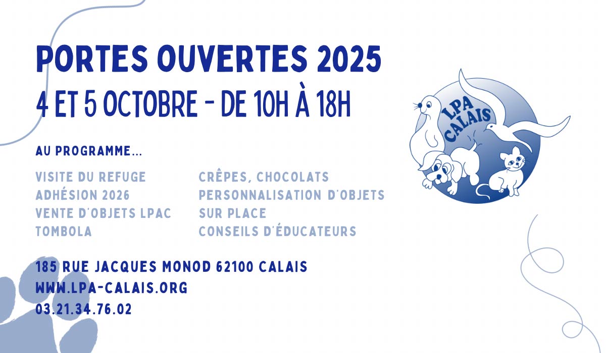 La Ligue de Protection des Animaux du Calais organise, les 4 et 5 octobre prochains, ses traditionnelles portes ouvertes à l’occasion de la Saint François d’Assise, patron des animaux