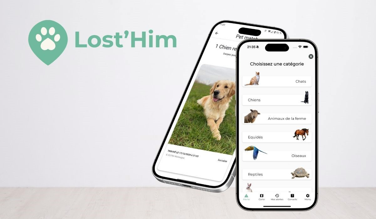 Lost’Him : une application mobile pour retrouver les animaux perdus grâce à la solidarité locale