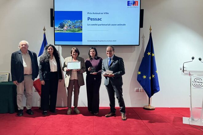 Les Eco Maires décernent un trophée à Pessac pour son plan «Cause animale»