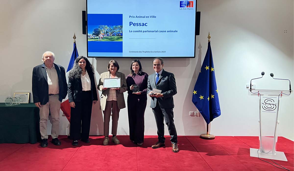 Les Eco Maires décernent un trophée à Pessac pour son plan «Cause animale»