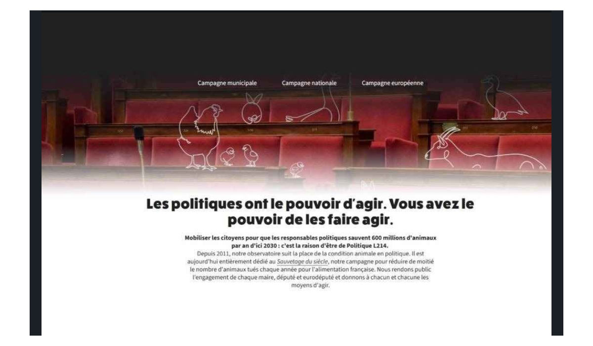 Présidentielle 2027 : L214 lance son nouveau site Politique L214 Présidentielle 2027 : L214 lance son nouveau site Politique L214