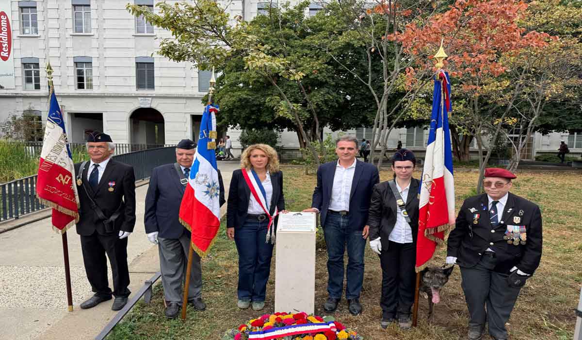 Grenoble : stèle hommage aux animaux morts pour les guerres. Discours de Sandra krief   